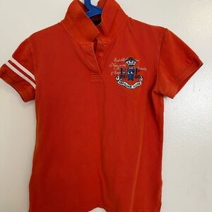 Orange color Cotton Polo shirt